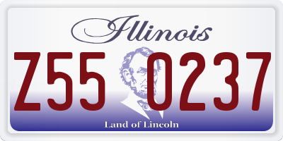 IL license plate Z550237