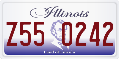 IL license plate Z550242