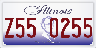 IL license plate Z550255
