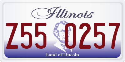 IL license plate Z550257