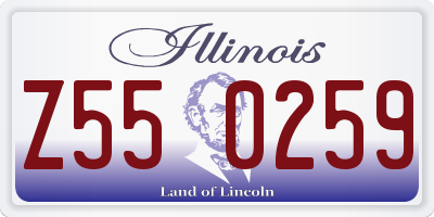 IL license plate Z550259
