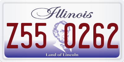 IL license plate Z550262