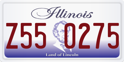 IL license plate Z550275