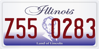 IL license plate Z550283