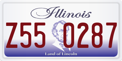 IL license plate Z550287