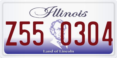 IL license plate Z550304