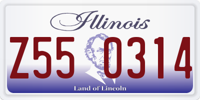 IL license plate Z550314