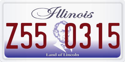 IL license plate Z550315
