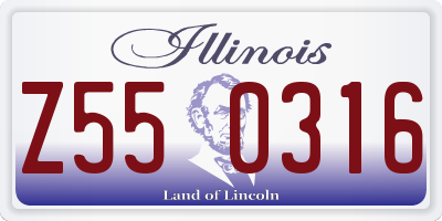 IL license plate Z550316