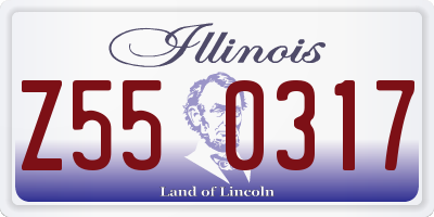 IL license plate Z550317
