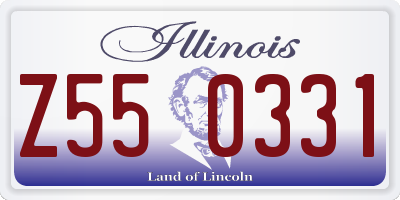 IL license plate Z550331