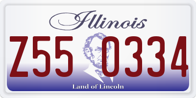 IL license plate Z550334