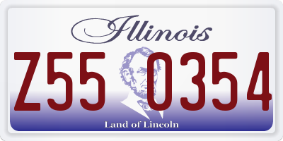 IL license plate Z550354