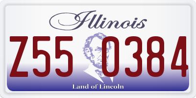 IL license plate Z550384