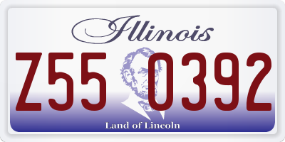 IL license plate Z550392