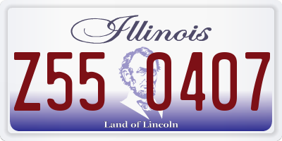 IL license plate Z550407