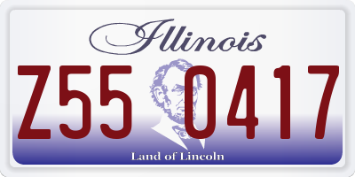 IL license plate Z550417
