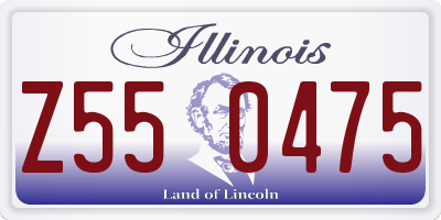 IL license plate Z550475