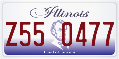 IL license plate Z550477