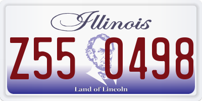 IL license plate Z550498