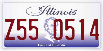 IL license plate Z550514