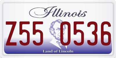 IL license plate Z550536
