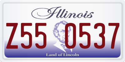 IL license plate Z550537