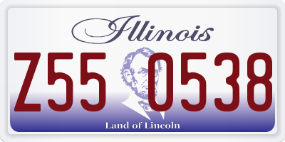 IL license plate Z550538