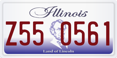 IL license plate Z550561