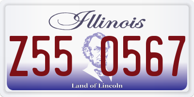 IL license plate Z550567