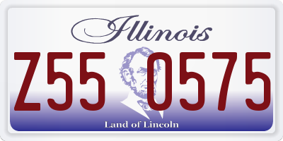 IL license plate Z550575