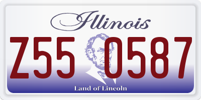 IL license plate Z550587
