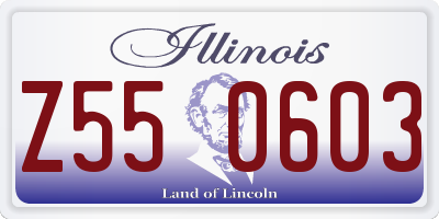 IL license plate Z550603