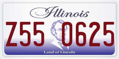 IL license plate Z550625