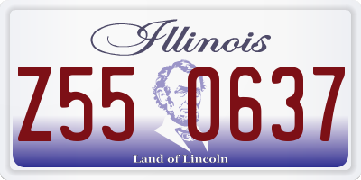 IL license plate Z550637