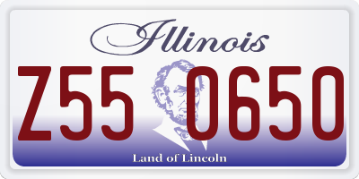 IL license plate Z550650