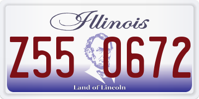 IL license plate Z550672