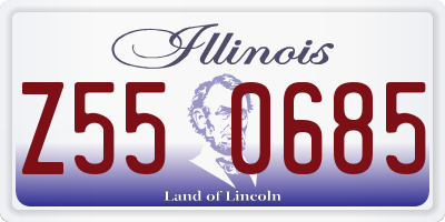 IL license plate Z550685