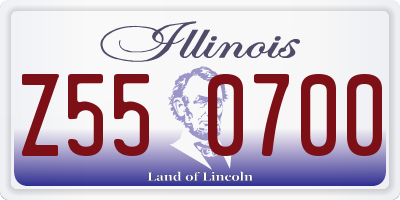 IL license plate Z550700