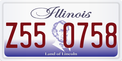 IL license plate Z550758