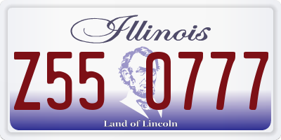 IL license plate Z550777