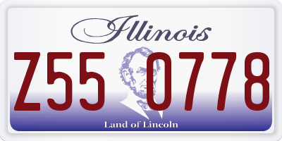IL license plate Z550778