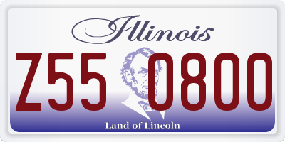 IL license plate Z550800