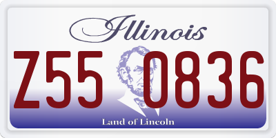 IL license plate Z550836
