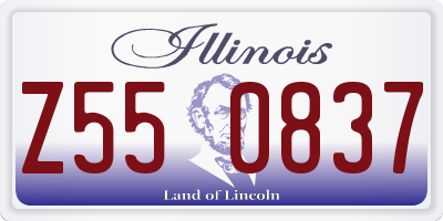 IL license plate Z550837