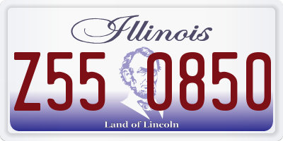 IL license plate Z550850