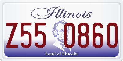 IL license plate Z550860
