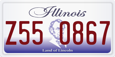 IL license plate Z550867