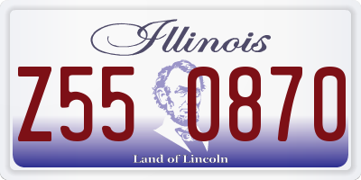 IL license plate Z550870