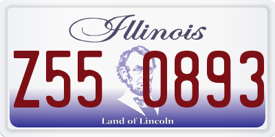 IL license plate Z550893